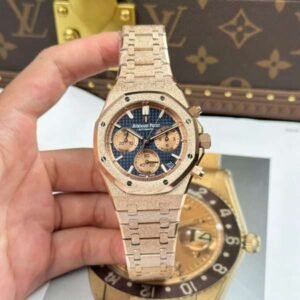 dong ho audemars piguet replica 11 royal oak chronograph frosted gold 26240 mat xanh blue xuong aps 41mm 11 600x600 1.jpg