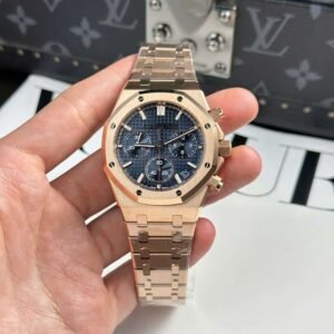 dong ho audemars piguet royal oak 26240 replica 11 mau vang hong mat xanh blue aps 41mm 6 1.jpg