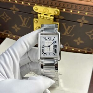 dong ho cartier tank must extra large model replica 11 mat trang day kim loai xuong af 31x41mm 10.jpg