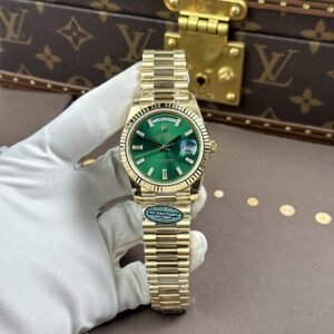 dong ho nam rolex day date replica 11 mat xanh la bo chuyen dong calibre 3255 nha may rc 40mm 14.jpg