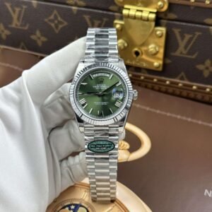 dong ho rolex day date che tac mat xanh la cay tinh chinh trong luong 212 gram nha may rc 40mm 13.jpg