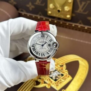 dong ho cartier ballon bleu che tac mat trang day da mau do nha may af 33mm 8.jpg