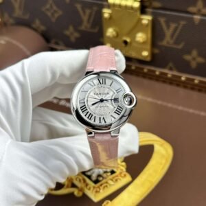 dong ho cartier ballon bleu rep 11 nu day da mau hong nha may af 33mm 9.jpg