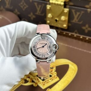 dong ho cartier ballon bleu rep 11 nu mau hong day da nha may af 33mm 9.jpg