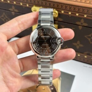 dong ho cartier ballon bleu rep cao cap mat nau day kim loai xuong af 40mm 7.jpg