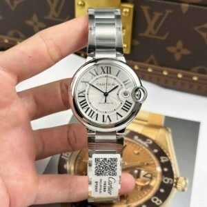 dong ho cartier ballon bleu replica 1 1 mat trang day kim loai xuong af 40mm 7.jpg