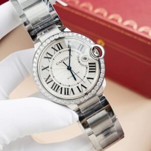 dong ho cartier ballon bleu we9009z3 mat trang che tac vien kim cuong moissanite xuong af 42mm 1.jpg