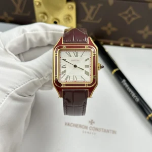 dong ho cartier santos dumont che tac mat trang day da mau do dam 43.5×31 12.jpg.webp