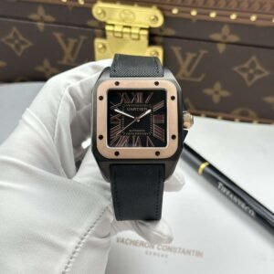 dong ho cartier santos fake cao cap mat den vien vang hong may co tu dong 51.1×41 12 2048x2048 1.jpg