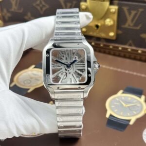 dong ho cartier santos replica 11 mat lo co day kim loai 39 1.jpg