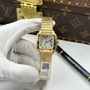 dong ho nu rep cao cap cartier de santos small mat trang vo ma vang 27×34 1.jpg.webp